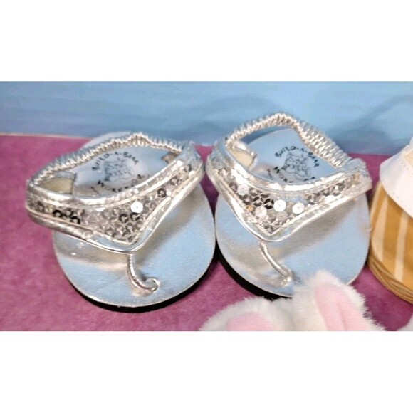 Lot of 5 Pair Build A Bear BAB Sandals Bunny Slippers Shoes For Your Stuffies - Picture 7 of 8